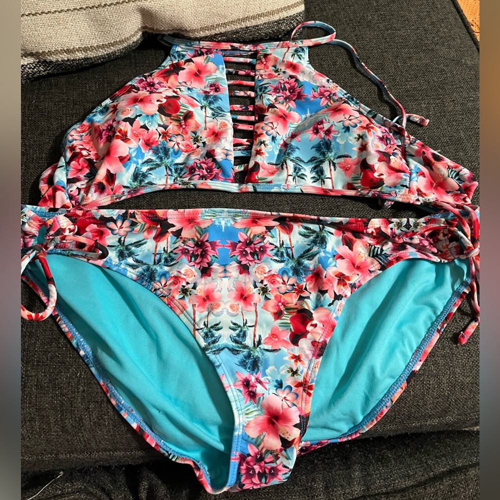2 Piece High Neck Bathing Suit